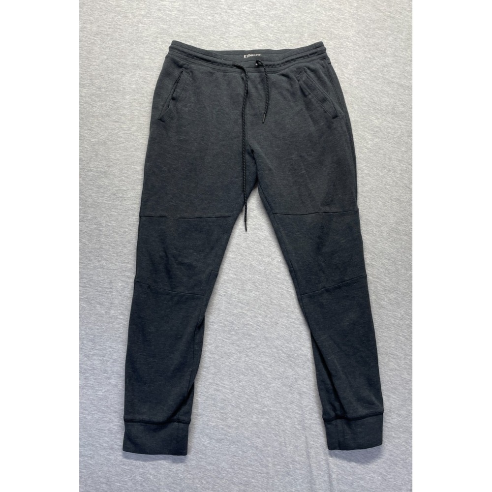 Express Jogger Pants Mens Medium Charcoal Gray Workout Training Drawstring Waist